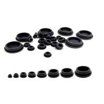 62Pcs Black Silicone Stoppers Plugs Multi Size Round Silicone Grommets for Automotive Furniture Electronics and Projects 1