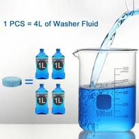 Car Windscreen Cleaning Tablets, Solid Wiper Glass Cleaner, Concentrated Effervescent Detergent Formula blue