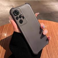 Case for Xiaomi Redmi Note 10 Pro 4G Translucent Frosted Matte Casing 4-Corner Airbag Shockproof Bumper Cover Redmi Note 10 Pro 4G matinė juoda spalva