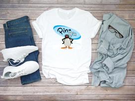 Pingu Penguin movie character Sleeve White Men T-shirt K1002 S