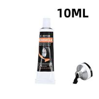 1/5Pcs Quick-Dry Wear-Resistant Rubber Sealant Tire Repair Paste For Car & Bike Scratches High-Temp Resistant Black Glue 10ML