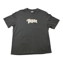 2Pac Tupac Shakur Mens Black Graphic TShirt Embroidered Logo Back Print Large Unisex T-Shirt S