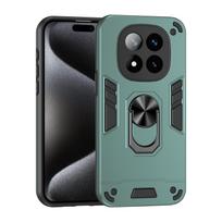 Karinio lygio dėklas Xiaomi Redmi Note 15 Pro 5G Note 14 Pro+ Plus Apsauginis dangtelis Atsparus smūgiams Žiedas Laikiklis Fundas Coque Redmi note 15 Pro 5G žalia