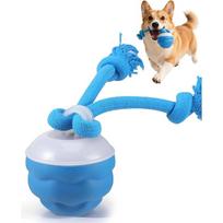 Interactive Dog Toys with Rope -Smart Dog Ball Built-in Barking Sound, Motion Activated USB-C Rechargeable Dog Toy with 3 Play Modes