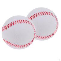 2 vnt Minkšti beisbolo kamuoliukai su putplasčiu Softball vaikams paaugliams, treniruočių kamuoliai – balti