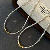 Ultra-Fine Light Pearl Clavicle Necklace - Women's Luxury No-Fade, All-Match, High-End Niche Chain 3mm Pearl Necklace