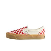 Vans Lx Classic Slip On 98 Smėlio spalvos Raudonos Lenktyninės Lentuotos Unisex Sportbačiai Rudo Atspalvio VN000E96BOP 38.5