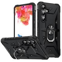 For Samsung A14 5G Wanjie Ring Anti Drop Second Anti Phone Case Car Holder Protective Cover S25 Edge black