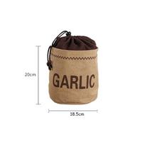 Kitchen Hessian Storage Bag for Garlic,Onions,Potato,Vegetable,Bread,Drawstring Sack,Fabric Burlap Bags Jute Potatoes Organizer