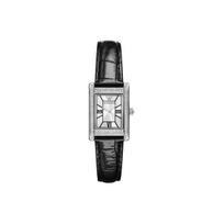 EMPORIO ARMANI Laikrodis ant riešo Kvarcinis mechanizmas Odinė apyrankė 22*32mm Sidabrinis ciferblatas Moteriškas laikrodis Atsparus vandeniui 50m AR11623-CLG Silver Dial