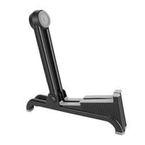 Guitar Folding Floor Stand Soft Silicone Pad Non Slip Portable A Shape Acoustic Guitar Stand for Home Black and Gray juoda pilka spalva
