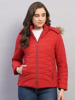 Monte Carlo Women Regular Fit Red Jacket M raudona