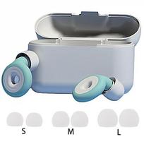 1 Pair Noise Reduction Ear Plugs with Ear Tips NRR 25dB Super Soft Silicone Reusable Hearing Protection Work Study Sleeping Earplugs I