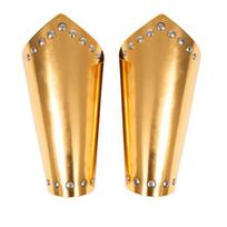 Silver Gold Rivet Knight Arm Guard Shiny Metallic Cosplay Arm Cuff  Halloween Dress-up auksas