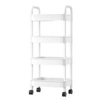 Trolley with Handlebar and Storage Rack, Floor-Standing, Multi-Layer Storage for Kitchen, Bathroom, Snacks, and Toiletries balta
