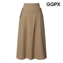 Back Banding Side Ribbon Flare Skirt  Gq2sk007b blacks/F