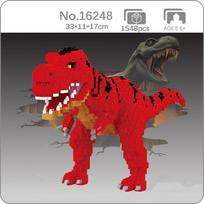 16248 Juros periodo dinozauras Torvosaurus gyvūno pabaisa modelis „pasidaryk pats“ mini deimantiniai blokeliai, plytos, statybinis žaislas vaikams be dėžutės red