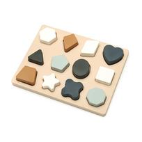 Montessori medinis 3D žaislas dėlionė, silikoninė, sukraunama kūdikiui, spalvinga medinė kaladėlė, pažinimo gebėjimų mokymasis, skirtas lavinančiam vaikui žaislas chaki