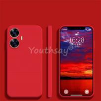 Realme C55 dėklas Silikoninis skystas telefono dangtelis Realme C55 dangtelis TPU apsauginis dėklas Realme C55 C53 C35 C25 C12 C31 C21 Realme C55