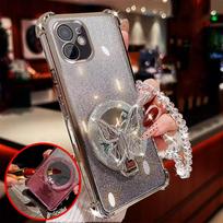 Mirror Butterfly Folding Bracelet Phone Case For Realme 15 Realme 14 13 12 Pro Plus C75 C71 C65 C63 C55 C53 C51 Shockproof Cover Realme 15 sidabras