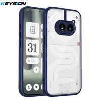KEYSION Transparent Phone Case for Nothing Phone 2A Plus Soft Silicone+PC Clear Shockproof Phone Back Cover for Nothing Phone 2A for Nothing Phone 2A mėlyna