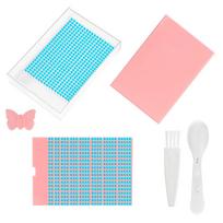 Multifunctional Diamond Painting Flip Tray & Funnel Set – DIY Embroidery Tool pink