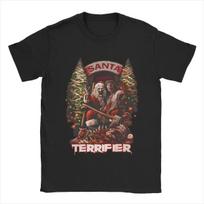Vyriški Moteriški Kalėdų Senelio Menas Klounas Terrifier 3 Siaubo Filmas Kalėdiniai Grafiniai Marškinėliai Drabužiai Marškinėliai Tee Drabužiai Originalus#Spalva(9) S juoda