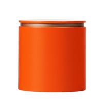 Elegantiškas arbatos slėptuvės stiklainis Patvarus metalinis indas žolelėms laikyti Laisvos arbatos kavos laikymo indas Metalinė arbatos dėžutė small oranžinė