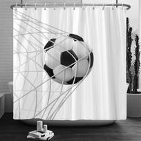 Futbolo Dušo Užuolaida Vandeniui Atsparios Vonios Užuolaidos Sportinio Stiliaus Spaudiniai Vonios Pertvaros Užuolaida Dekoratyvinės Užuolaidos Su Kabliukais W90xH180cm