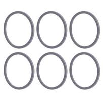 6 vnt vandens butelio tarpiklio keitimas, skirtas Owala FreeSip Lengvai keičiamas silikono dangtelio sandariklio O žiedo sandarinimo tarpiklis 6pcs pilka