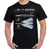 Naval VF-84  Jolly Roger  Fighter Squadron F-14 Tomcat Schematic T Shirt. New 100% Cotton Short Sleeve O-Neck T-shirt - Men's... S įvairiaspalvis
