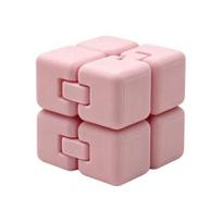 3D spausdintas begalybės kubas Fidget žaislas Articulated Streso mažinimo stalo žaislas Daugiašonis svorinis kubas Kišeninis sensorinis žaislas nerimui malšinti S rožinė