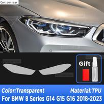 For BMW 8 Series G14 G15 G16 2018- Car Exterior Headlight Anti-scratch Front Lamp Transparent Protective Film Accessories Transparent