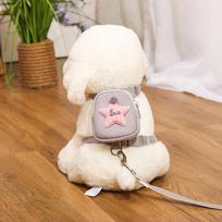 Panda šunų pakinktai ir augintinio kuprinė su skanukų maišeliu katėms ir šunims S (1.5-5 lbs) white