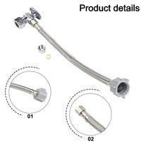 Leak-Proof Valve 12.2 X 1.38 X 0.04 Inches Stainless Steel Toilet Hose Bathroom Installation For Smart Toilets China Mainland