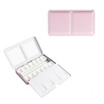 Half Pans Painting Box Empty Watercolor Paint Box Portable Watercolor Storage  Art Supplies Pink