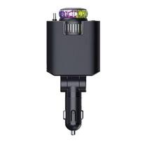 5-in-1 automobilinis įkroviklis su eterinių aliejų difuzoriumi, žvaigždžių lubų projekcija ir 45 ml aromatinio aliejaus talpa, USB prievadai transporto priemonės naudojimui