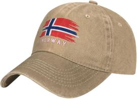 Norvegijos Vėliava Norse Džinsinė Medvilninė Reguliuojama Kepurė Vyrams Patriotinės Kepurės Adjustable gray