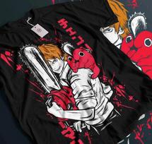 Chainsaw Unisex Denji Power Black Tshirt S