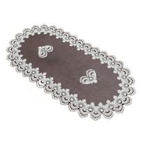 Ovalus nėriniuotas staltiesės takelis Vintažinis staltiesės takelis Servetėlė Retro nėriniuotas staltiesės takelis Gėlėtas 90*40cm C gray
