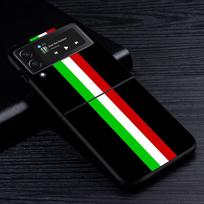 Cell Phone Case for Samsung Galaxy Z Flip4 Flip3 5G Black Coque Z Flip 3 Hard PC Luxury Cover Zflip3 Funda Capa Car Carbon Fibre Samsung Z Flip3 5G
