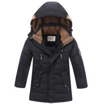 Berniukų Šilta Žieminė Vaikiška Pūkinė Striukė Vaikams Vaikiškas Paltas Sutirštintas Viršutinis Drabužis Parka 170cm juoda