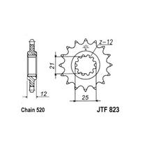 Priekinė žvaigždutė plienas JT 520 z.12 JTF823,12