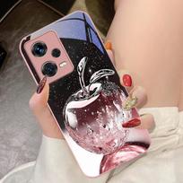 Transparent Crystal Apple For Xiaomi 14 Ultra 13 Lite Redmi Note 13 11 Pro 12 Plus Poco X6 3 Pro F4 6 GT Tempered Phone Case For Note13ProPlus