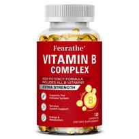 Vitamin B complex softgels, boost energy metabolism and enhance vitality, 120 capsules. 120 Capsules