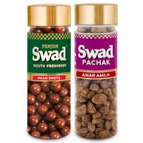 Panjon Swad Paan Shots & Anar Amla Tasty Mouthfresheners | After-Meal Mukhwas, 2 Bottles