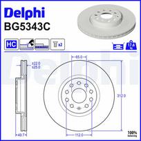Stabdžių diskas DELPHI BG5343C