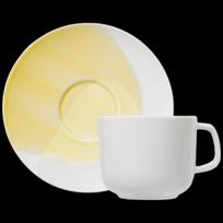 REVOL Confluence Saffron Ceramic Cup & Saucer Set
