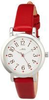Fieldwork Analog Watch Lovely Silver Leather Strap Red (Fieldwork) GY044-4 Women's