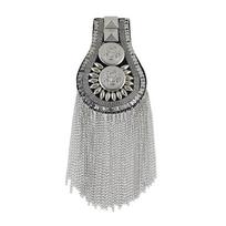 Gifts Spike Tassel Punk Shoulder Mark Epaulets Brooch Shoulder Flash sidabras